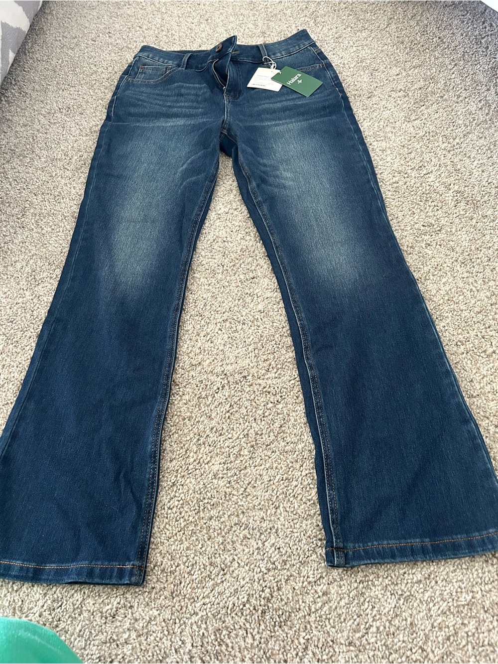 HALARA Women's Wide Leg Jeans in Dark Blue Wash
